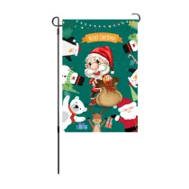 Christmas Courtyard Garden  Flag Christmas Double-Sided Holiday Flag