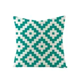 4PCS Home Cotton Decorative Geometry Leaves Throw Pillow Case Cushion Covers For Sofa Couch Bed Chair