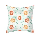 4PCS Home Cotton Decorative Flower Throw Pillow Case Cushion Covers For Sofa Couch Bed Chair