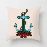 4PCS Ocean Sailing Boat Anchor Decorative Throw Pillow Case Cushion Covers