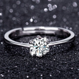 Silver Couple Rings Diamond For Engagement With Gift Box