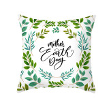 4PCS Home Cotton Decorative Plants Slogan Throw Pillow Case Cushion Covers For Sofa Couch Bed Chair