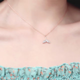Full Drill Mermaid Diamond Pendant Chain Jewelry Necklace