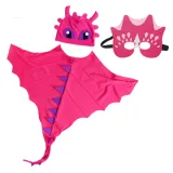 Kids Dinosaur Show Performance Cloak Hat Mask Halloween Christmas Cosplay Costume