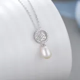 Sterling Silver Twelve Constellations Pearls Pendant Chain Jewelry Necklace