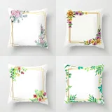 4PCS Flowers Love Home Cotton Decorative Throw Pillow Case Cushion Covers