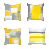 4PCS Home Cotton Decorative Multicolor Oil Painting Throw Pillow Case Cushion Covers For Sofa Couch Bed Chair