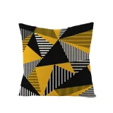 4PCS Home Cotton Decorative Geometry Leaves Throw Pillow Case Cushion Covers For Sofa Couch Bed Chair