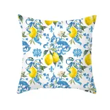 4PCS Home Cotton Decorative Lemon Throw Pillow Case Cushion Covers For Sofa Couch Bed Chair