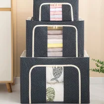 Storage Box Folding Dustproof for Bedroom Clothes Toys Storage