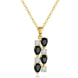 3PCS Drop Diamond Ring Earring Necklace Jewelry Set Crystal Gift For Women Girls