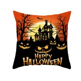 Halloween Holiday Pillowcase Pumpkin Castle Cushion Pillow Cover