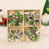 St. Patrick 's Day Shamrock Ornament Hanging Owl Clover Decorations Bauble for Tree Table