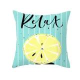 4PCS Home Cotton Decorative Fruits Printing Throw Pillow Case Cushion Covers For Sofa Couch Bed Chair