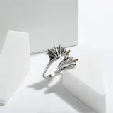 Silver Pterosaur Punk Adjustable Stackable Finger Rings