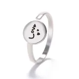 9PCS Silver Vintage Love Forever Stackable Finger Punk Rings Set