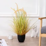 Artificial Plant Potted Dogtail Grass Green Plant Bonsai Decoration