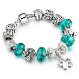 Women's Star Heart Beaded Zircon Diamond Bracelet Chain Charm Jewelry