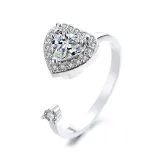 Zircon Diamonds Anxiety Stainless Steel Spinner Relieveing Ring Flower Butterfly Jewelry Rings