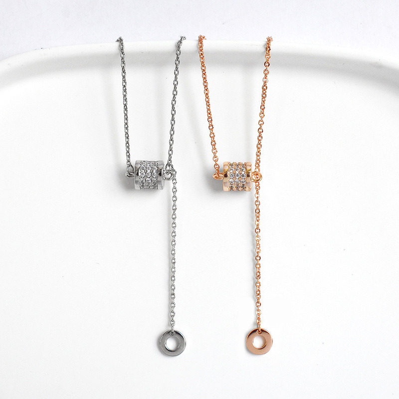 Full Drill Tassel Diamond Pendant Chain Jewelry Necklace