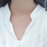 Full Drill Smile Diamond Pendant Chain Jewelry Necklace
