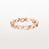 Rose Gold Fashion Jewelry Hollow Out Irregular Inlaid Diamond Ring