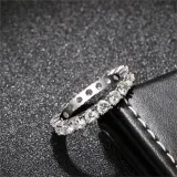 Fashion Jewelry Single Row Full Diamond Ring Gifts