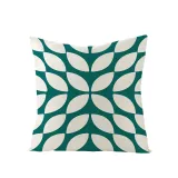 4PCS Home Cotton Decorative Geometry Leaves Throw Pillow Case Cushion Covers For Sofa Couch Bed Chair