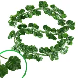 12PCS Artificial Green Leaves Ivy Climbing Vine Plant Interior Decoration