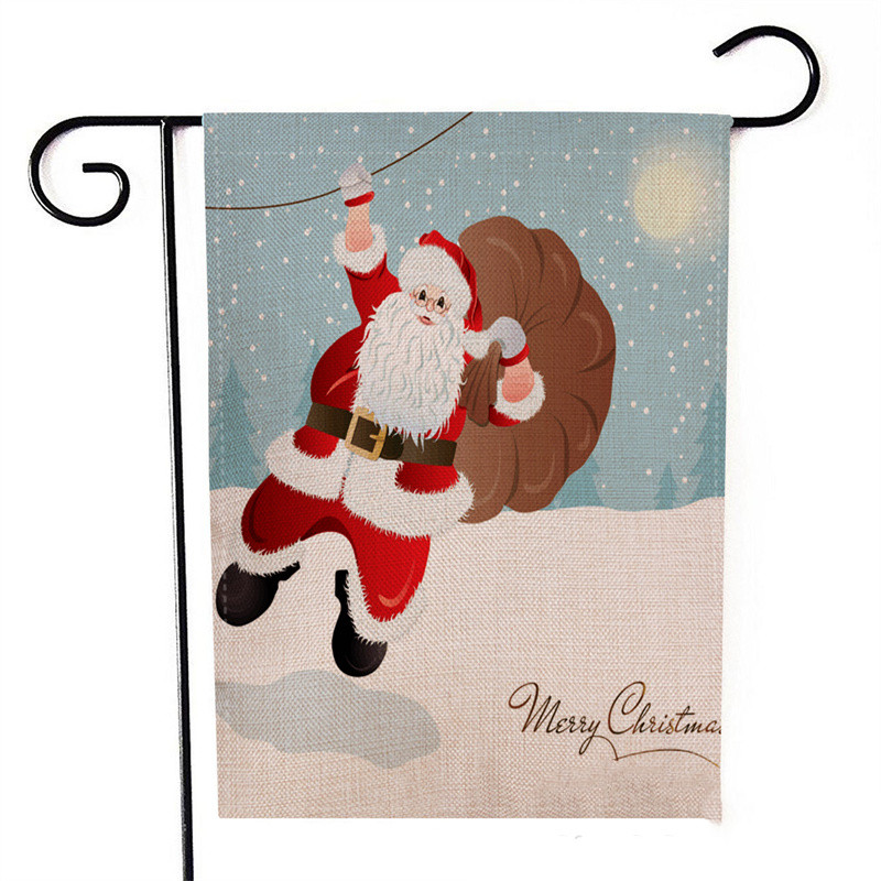 Christmas Santa Claus Decoration Garden Flag Single And Double Sided