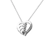 DIY Hollow Out Heart Birthstones Necklace with Name Engraved Custom Gift For Mom Friends