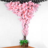 Artificial Cherry Blossom Tree Artificial Flower Silk Wedding Background Wall Decoration Flowers