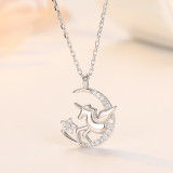 Full Drill Unicorn Diamond Pendant Chain Jewelry Necklace