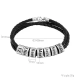 DIY Round Ring Bracelets with Name Engraved Custom Gift For Dad Mom Friends