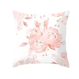 4PCS Home Cotton Decorative Pink Gold Blocking Throw Pillow Case Cushion Covers For Sofa Couch Bed Chair