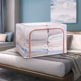 Transparency Storage Box Waterproof Dustproof for Bedroom Clothes Toys Storage