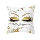 4PCS Home Cotton Decorative Eyes Lips Throw Pillow Case Cushion Covers For Sofa Couch Bed Chair