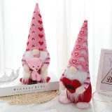 2PCS Easter Heart Envelope Bear Gnomes Faceless Plush Doll Holiday Decorations