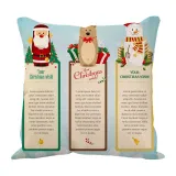 Linen Santa Claus Multi-plate Throw Pillow Sofa Throw Pillow Case