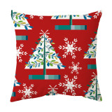 Christmas Cartoon Christmas Tree Pillowcase Printed Cushion Cover