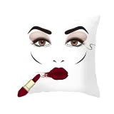 4PCS Home Cotton Decorative Eyes Lips Throw Pillow Case Cushion Covers For Sofa Couch Bed Chair