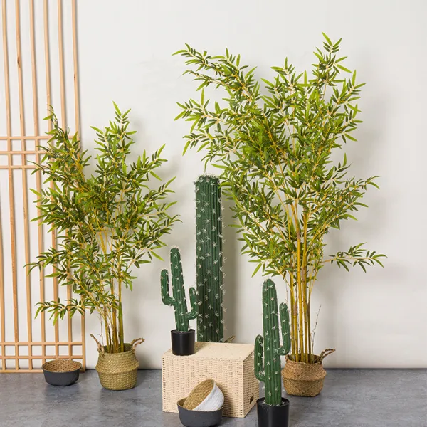 Artificial Plant Potted Cactus Column Green Plant Bonsai Decoration