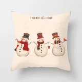Home Decoration Christmas Snowman Pillowcase Cushion Pillow Cover
