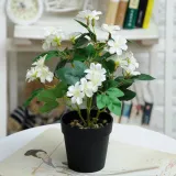 Artificial Plant Potted Lilac Flower Green Plant Bonsai Decoration