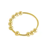 Stainless Bead Steel Ring for Fidget Ring Anxiety Stress Relief