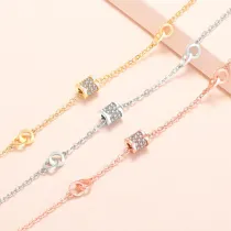 Zircon Box Clavicle Chain Jewelry Bracelet