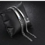 Silver His Queen Her King Crown Chain Jewerly Bracelet
