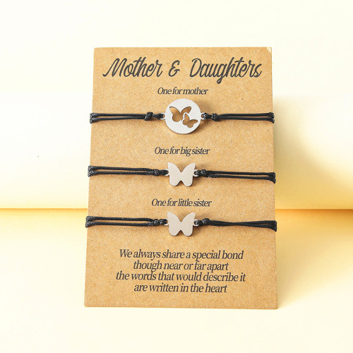 Mother Daughter Jewelry Set Hollow Butterfly Bracelets Gift For Mother's Day