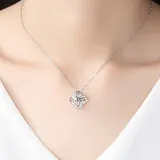Mother's Day Love You 925 Sterling Silver Moissanite Drill Adjustable Necklace Ring Earring With Rose Box