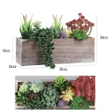 Artificial Succulent Plant Combination Log Color Wooden Potted Landscape Decoration